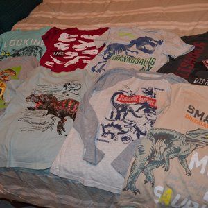 Lots of boys dinosaur shirts (size 10)